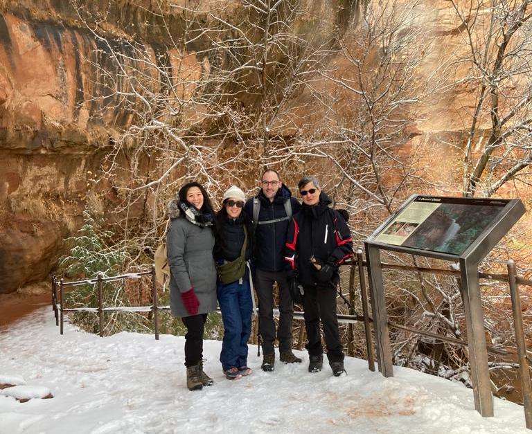 Me, my father-in-law, my wife and my sister-in-law